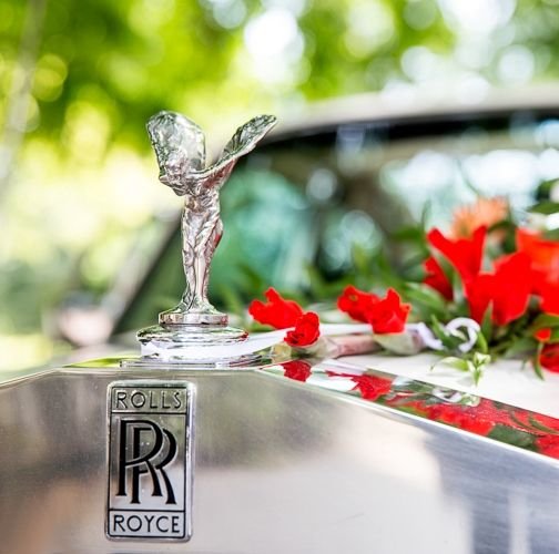 Rolls Royce Hochzeitsauto Seitenansicht